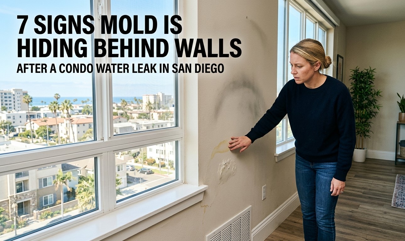 7 Signs Mold Is Hiding Behind Your Walls After a Condo Water Leak in San Diego